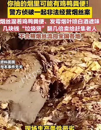 含鸡鸭粪便的烟